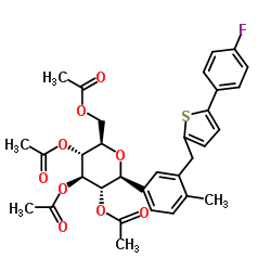 866607-35-4 (2R,3R,4R,5S,6S)-2-(acetoxymethyl)-6-(3-((5-(4-fluorophenyl)thiophen-2-yl)methyl)-4-methylphenyl)tetrahydro-2H-pyran-3,4,5-triyl triacetate