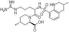 74863-84-6;141396-28-3;121785-71-5 (2R,4R)-4-Methyl-1-[Nalpha-[(3-methyl-1,2,3,4-tetrahydro-8-quinolinyl)sulfonyl]-L-arginyl]-2-piperidinecarboxylic acid