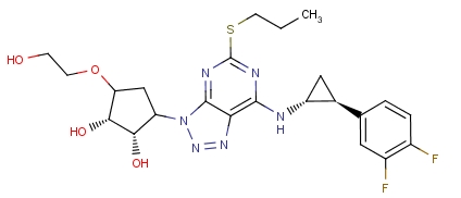 274693-27-5 (1S,2S,3R,5S)-3-[7-[(1R,2S)-2-(3,4-Difluorophenyl)cyclopropylamino]-5-(propylsulfanyl)-3H-[1,2,3]triazolo[4,5-d]pyrimidin-3-yl]-5-(2-hydroxyethoxy)cyclopentane-1,2-diol