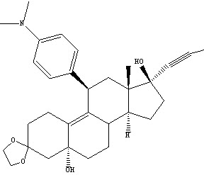 84371-64-2 Estr-9-en-3-one, 11-[4-(dimethylamino)phenyl]-5,17-dihydroxy-17-(1-propynyl)-cyclic 1,2-ethanediyl acetal,(5a,11b,17b)-