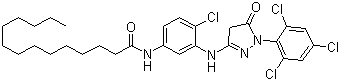 54636-84-9 N-[4-chloro-3-[[4,5-dihydro-5-oxo-1-(2,4,6-trichlorophenyl)-1H-pyrazol-3-yl]amino]phenyl]myristamide