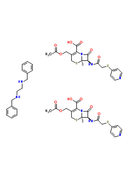 97468-37-6 (6R,7R)-3-[(acetyloxy)methyl]-8-oxo-7-{[(pyridin-4-ylsulfanyl)acetyl]amino}-5-thia-1-azabicyclo[4.2.0]oct-2-ene-2-carboxylic acid-N,N'-dibenzylethane-1,2-diamine (2:1)