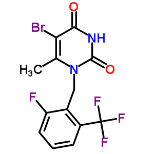 830346-48-0 5-bromo-1-[2-fluoro-6-(trifluoromethyl)benzyl]-6-methylpyrimidine-2,4(1H,3H)-dione