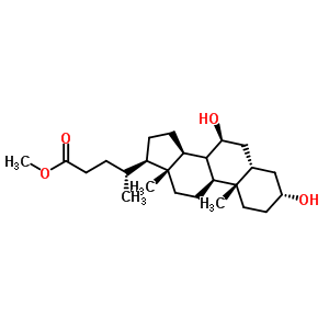 methyl (4R)-4-[(3R,5S,7S,9S,10S,13R,14S,17R)-3,7-dihydroxy-10,13-dimethyl-2,3,4,5,6,7,8,9,11,12,14,15,16,17-tetradecahydro-1H-cyclopenta[a]phenanthren-17-yl]pentanoate [10538-55-3]