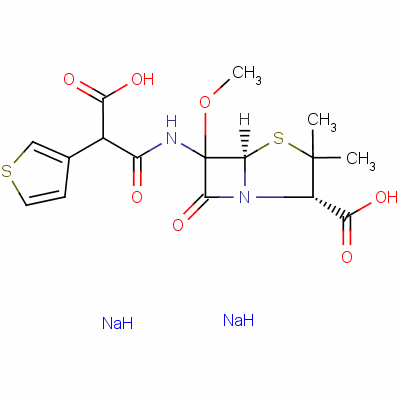 61545-06-0 disodium [2S-(2α,5α,6α)]-6-(carboxylato-3-thienylacetamido)-6-methoxy-3,3-dimethyl-7-oxo-4-thia-1-azabicyclo[3.2.0]heptane-2-carboxylate
