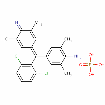 4-[(2,6-dichlorophenyl)(4-imino-3,5-dimethylcyclohexa-2,5-dien-1-ylidene)methyl]-2,6-xylidine phosphate (1:1)