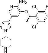 877399-52-5 3-[1-(2,6-Dichloro-3-fluoro-phenyl)-ethoxy]-5-(1-piperidin-4-yl-1H-pyrazol-4-yl)-pyridin-2-ylamine